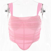 Load image into Gallery viewer, 2021 New Summer Sexy Spaghetti Strap Bodycon Women Tank Top Solid Backless Bodycon High Waist Crop Top