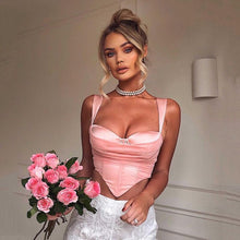 Load image into Gallery viewer, 2021 New Summer Sexy Spaghetti Strap Bodycon Women Tank Top Solid Backless Bodycon High Waist Crop Top