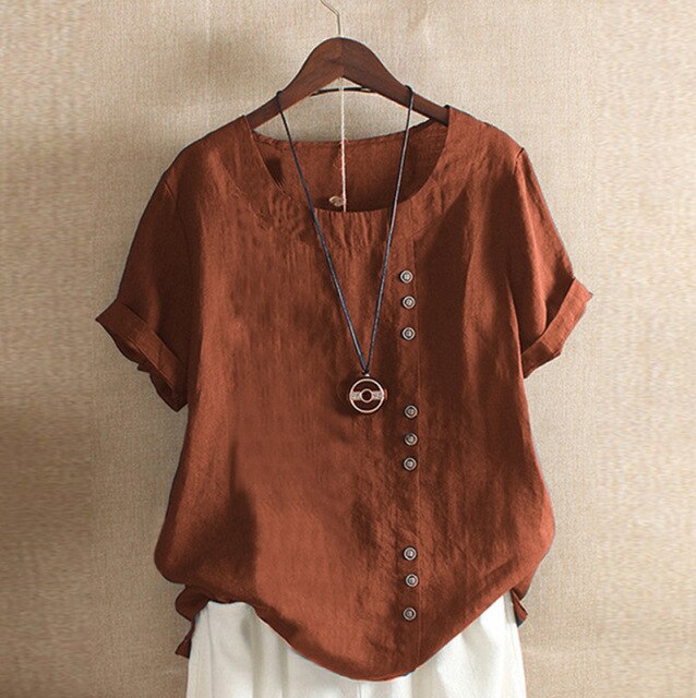 2021 New Summer T Shirt Women Elasticity Woman Clothes Oversize Tops Plus Size Tshirt Maxi Female Short Sleeve Cotton Linen Tee