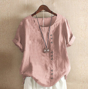 2021 New Summer T Shirt Women Elasticity Woman Clothes Oversize Tops Plus Size Tshirt Maxi Female Short Sleeve Cotton Linen Tee