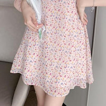 Load image into Gallery viewer, 2021 New Summer Women Vestidos Casual Short Sleeve V-Neck Bow Chiffon Dress Print Floral Dresses Fashion Slim Elegant Sweet Robe