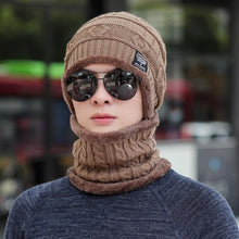 Load image into Gallery viewer, 2021 New Winter Beanie Hat for Men Knitted Hat Winter Cap Beanie Women Thick Wool Neck Scarf Cap Balaclava Mask Bonnet Hats