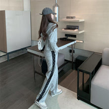 Load image into Gallery viewer, 2021 New Women Sporting Set Workout Gym Casual Clothing Long Sleeve Zippered Shirts High Waist Jogging 3pcs Sportswear Suits