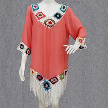 Load image into Gallery viewer, 2021 New Women’s Crochet Chiffon Tassel Swimsuit For The Beach Bikini Cover Ups Swimwear