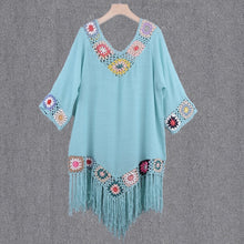 Load image into Gallery viewer, 2021 New Women’s Crochet Chiffon Tassel Swimsuit For The Beach Bikini Cover Ups Swimwear