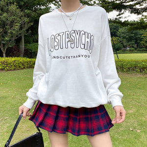 2021 New korean Long Coat punk Hoodie Letter Printed Shirt Women's Streetwear Oversized Hoodies Sweatshirt Harajuku Gothic