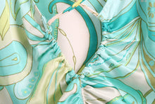 Load image into Gallery viewer, 2021 New spring summer women dress Bohemian floral print cropped hollow design sexy navel short top long sleeve chiffon shirt