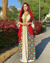 Load image into Gallery viewer, 2021 Newest Print Muslim Set Women Elegant Open Abaya Turkish Pakistan Cardigan Moroccan Kaftan Dress Bohemian Islamic Clothes