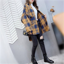 Load image into Gallery viewer, 2021 Plaid Shirts Women Top and Blouses Long Sleeve Oversized Cotton Ladies Casual Blusas  Loose Female Checked Street Shirt
