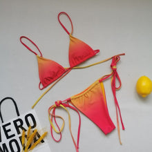 Load image into Gallery viewer, 2021 Sexy Bikini Set And Beach Cover Up Swimwear Women Bandage Swimsuit Female Brazilian Bathing Suit Summer Beach Wear Swimming