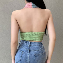 Load image into Gallery viewer, 2021 Sexy Halter Tops Female Fashion Sleevesless Vest Candy Color Chest Hollow Backless Summer  Streetwear New Crop Tops Women