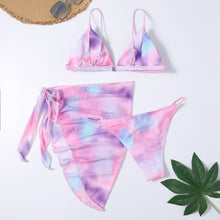 Load image into Gallery viewer, 2021 Sexy Solid Bikinis Women Swimwear Bandeau Bikini Tanga 3 Pieces Swimsuit Female Push Up Bathing Suit Swimming Beach Dress