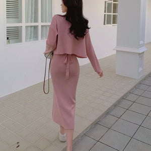 2021 Spring Ensemble Femme Two Piece Set Women Pull Femme Hiver two piece outfits jogging femme loungewear dress set crop top