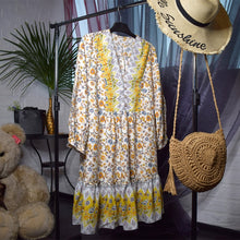 Load image into Gallery viewer, 2021 Spring New Oversize Floral Print Dress Women Butterfly Sleeve V Neck Short Dress For Women Fashion Loose Summer Dress