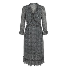 Load image into Gallery viewer, 2021 Spring New Sexy V Neck Print Dress Women Casual Butterfly Sleeve High Waist  Dress For Women Sexy Summer Chiffon Dress