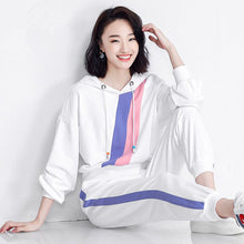 Load image into Gallery viewer, 2021 Spring autumn New Suit Women&#39;s Sportswear two-piece Sets Korean loose large size fashion sweater Hooded tops + casual pants