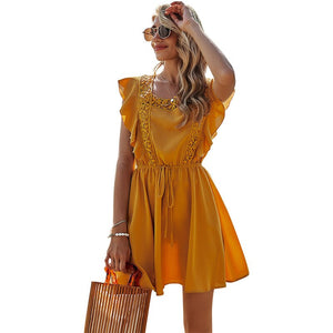 2021 Summer Autumn Beach Party Elegant Women Bodycon Dress Sundress Clothes Ladies Mini Boho Dresses Vintage Gothic Harajuku