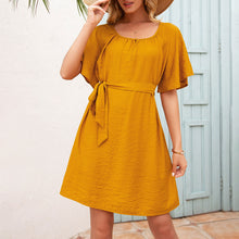 Load image into Gallery viewer, 2021 Summer Dress Women&#39;s Sundress Fashion Flare Sleeve Elegant Vestido Female Bohemian Party Mini Dresses Robe Femme