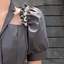 Load image into Gallery viewer, 2021 Summer Elegant French Vintage Dress Women Puff Sleeve Mini Robe Female Sweet Party Pleated Vestidos De Mujer Korean Fashion
