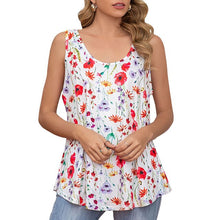 Load image into Gallery viewer, 2021 Summer Fashion Women Tank Tops  Floral Print Vest Bohemia Pastoral idyllic Tops Mujer Casual Camisole Tank Top Female