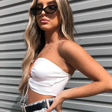 Load image into Gallery viewer, 2021 Summer New Women&#39;s Sexy Small Tank Wrapped Chest Irregular Lace Cardigan Upper Outer Garment Sleeveless Tops