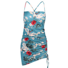 Load image into Gallery viewer, 2021 Summer Sexy Floral Print Beach Strap Mini Bodycon Dress Elegant Women Sundress Clothes Corset Ladies Dresses Vintage Gothic