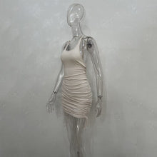 Load image into Gallery viewer, 2021 Summer Sexy Sling Hanging Neck Drawstring Short Skirt Thread Temperament Halter Dress Women&#39;s New Mini Skirt