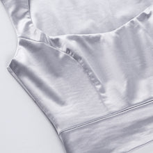 Load image into Gallery viewer, 2021 Summer Sexy Tank Top Women Sleeveless Black White Crop Tops Korean Square Collar Bandage Satin Croptops Vest Wholesale