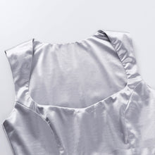 Load image into Gallery viewer, 2021 Summer Sexy Tank Top Women Sleeveless Black White Crop Tops Korean Square Collar Bandage Satin Croptops Vest Wholesale