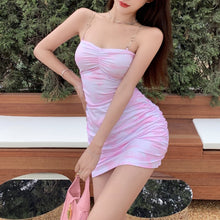 Load image into Gallery viewer, 2021 Summer Strap Mini Dresses for Women Sexy Style Party Backless With Corset Dresses Kawaii Sweet Pink Holiday Beach Dress New