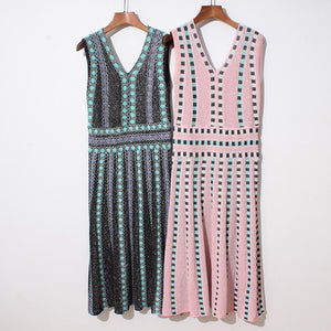 2021 Summer Sweater Dress Fashion Streetwear sleeveless Knit Dress slim Knit Dress vestidos de verano robe femme sukienka