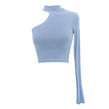 Load image into Gallery viewer, 2021 Summer T Shirt Women Elasticity T-Shirt Woman Clothes Tops Slim Tshirt Female Long Sleeve Crop Top Womens Sexy Canale Y2k