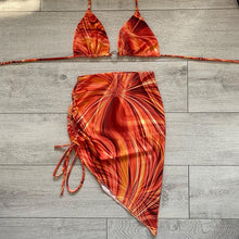 Load image into Gallery viewer, 2021 Summer Vacation Women Sets 2 Pieces Bandage Halter Vest + Mini Skirt Print Suits Fashion New Female Sexy Tracksuits Costume