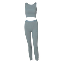 Load image into Gallery viewer, 2021 Summer Woman Sweat Suit Elastic Vest Sexy Leggings Slim Fit Lady Sports Yoga Set Pants