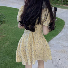 Load image into Gallery viewer, 2021 Summer Women Elegant Chic Puff Sleeve Mini Dress Sweet Floral Print Ruffle Robe Female Fashion Holiday Beach Korean Vestido