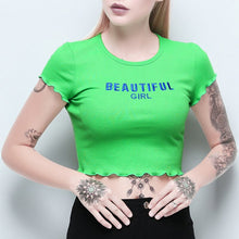 Load image into Gallery viewer, 2021 Summertime New Style Fashionable Miniskirt Women&#39;s Top O Neck Collar Ear Side Exposed Navel Green Tanks For Ladies