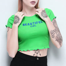 Load image into Gallery viewer, 2021 Summertime New Style Fashionable Miniskirt Women&#39;s Top O Neck Collar Ear Side Exposed Navel Green Tanks For Ladies