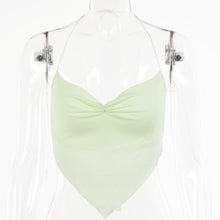 Load image into Gallery viewer, 2021 Summertime New Style Vest Solid Color Women&#39;s Sexy Inverted Triangle Open Back Belly Band Tank Top For Ladies Fashion