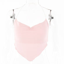 Load image into Gallery viewer, 2021 Summertime New Style Vest Solid Color Women&#39;s Sexy Inverted Triangle Open Back Belly Band Tank Top For Ladies Fashion