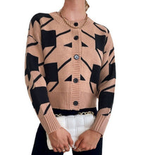 Load image into Gallery viewer, 2021 V-neck Knitted Cardigan Women Long Sleeve Female Sweater Coat Fashion Autumn Sweet Ladies Cardigans