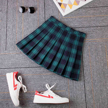 Load image into Gallery viewer, 2021 Women A- line Skirt Red Plaid Skirt korean harajuku plaid skirt Spring and Autumn New Pleated Skirt High Waist Skirt