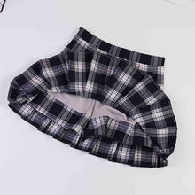 Load image into Gallery viewer, 2021 Women A- line Skirt Red Plaid Skirt korean harajuku plaid skirt Spring and Autumn New Pleated Skirt High Waist Skirt