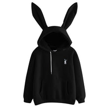 Load image into Gallery viewer, 2021 Women Cute Bunny Embroidered Hoodie Girl Bunny Ears Sweatshirt Fashion Long Sleeve Sweatshirt Pullover New Trendy Top