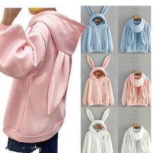 Load image into Gallery viewer, 2021 Women Cute Bunny Embroidered Hoodie Girl Bunny Ears Sweatshirt Fashion Long Sleeve Sweatshirt Pullover New Trendy Top