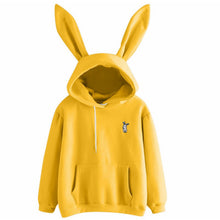 Load image into Gallery viewer, 2021 Women Cute Bunny Embroidered Hoodie Girl Bunny Ears Sweatshirt Fashion Long Sleeve Sweatshirt Pullover New Trendy Top