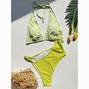 2021 Women One Piece Swimsuit Patchwork Female Swimwear For Women Sexy Monokini High Waist Bathing Suit Swimming Suit Beachwear