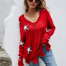 Load image into Gallery viewer, 2021  Women Red Knitted Thin Sweater Fashion Oversized Pullovers Ladies Autumn Winter Loose Sweaters Korean Jumpers Sueter Mujer