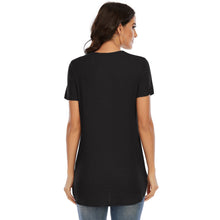 Load image into Gallery viewer, 2021 Women Summer T-shirt Waffle Tops  Fashion Sexy V-Neck Solid Tee Tops New Female Casual T-shirts Mujer Chic Tops