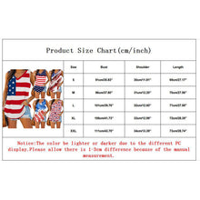 Load image into Gallery viewer, 2021 Women&#39;s T Shirt Vintage American Flag Print Oversized Sleeveless Tee Top V Neck Pullover Casual Blouse Блузка Женская