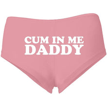 Load image into Gallery viewer, Funny Sexy Lingerie Underwear Panties Thong Knickers cum in me daddy Letter Printing Sexy Women Panties